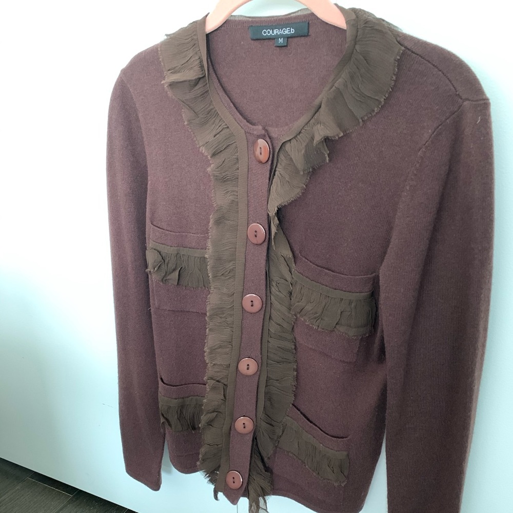 Brown wool/cashmere sweater